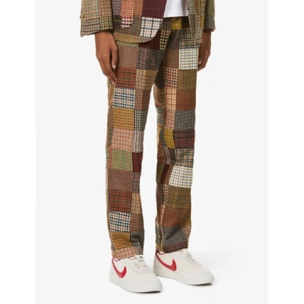 ROWING BLAZERS patchwork trousers 100% Wool